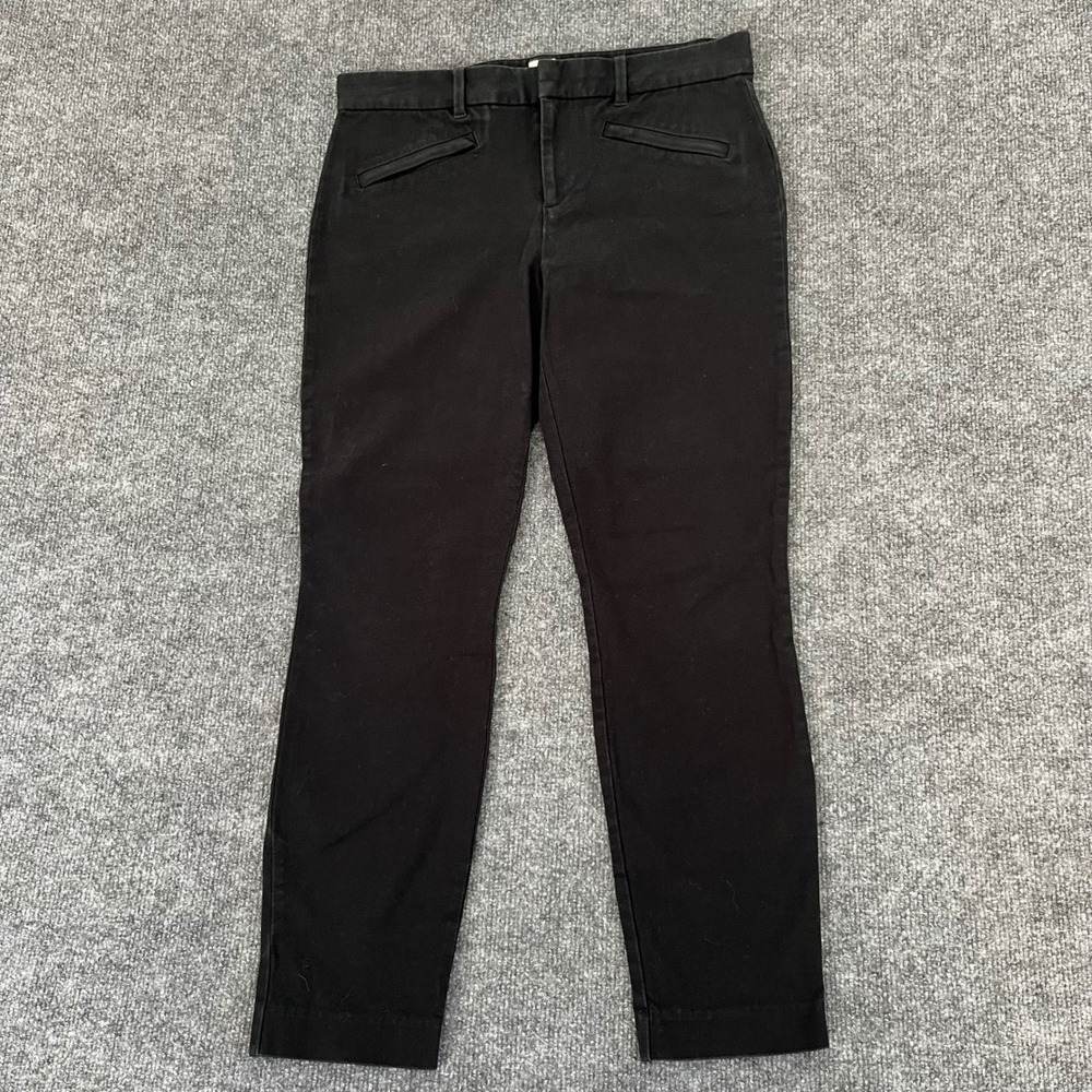 Gap Signature Skinny Ankle Pants Black Size 6 Regular Mid Rise Stretch Workwear